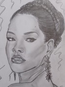 Rihanna  portret A4 