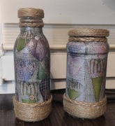 Butelka ozdobna i słoik -komplet 