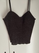 Top H&M błyszczący elastyczny 