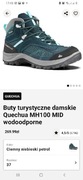 Buty turystyczne damskie QUECHUA MH100 MID wodoodporne rozmiar 37