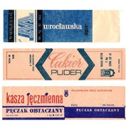 Unikalny komplet oryginalnych etykiet PRL – lata 70/80.