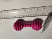 Zabawka gumowa z dzwonkiem dla psa różowa