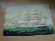 Statki - Marynistyka  reprint XIX w. grafik do aranżacji wnętrza