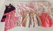 Mega paka duży zestaw sukienek dla dziewczynki 3-6-9mies 68  74cm lato