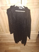 Kardigan czarny z kapturem 