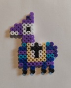 Lama Fortnite gra projekt z koralików do prasowania fioletowy