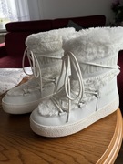 Moon boots 38 białe LTRACK TUBE FAUX-FUR WHITE BOOTS dostawa darmowa 