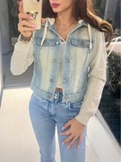 Kurtka jeansowa z kapturem Janina rozm. S, wiosenna bluza