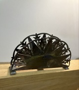 serwetnik alpacca , stary chyba posrebrzany , ladny z motywem roslinnym