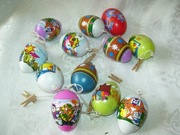 ŚWIĄTECZNE, PLASTIKOWE PISANKI - 12 SZT.