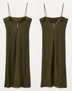 Sukienka jedwabna na ramiączkach Zara 50th Anniversary rozmiar M khaki