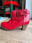 Botki czerwone na jesień/ zimę r. 40