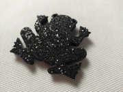 Ozdoba do włosów Żaba Ropucha Błyszcząca Czarna Brokatowa