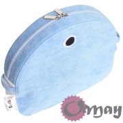 Organizer Obag MOON LIGHT błękitny – welur niebieski 2 kieszenie | OMAY