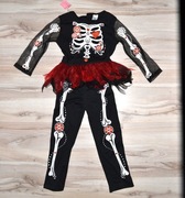 22^ szkielet Halloween strój przebranie  5/6 Lat 110/116