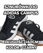 Czarne Sznurówki do Adidas Campus 140cm