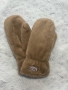 Beżowe rękawiczki z futerkiem typu ugc 