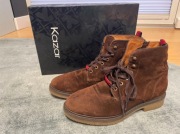 Kazar botki jesien skóra zamsz brąz modne viral 40/41 28 cm