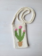 Torebka na telefon. Saszetka. Etui. Handmade. Rękodzieło.Uchwyt na telefon.
