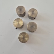 Zakończenie rury karnisza fi 16 mosiądz szczotkowany