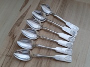 SREBRZONE ŁYŻECZKI DO KAWY FILIŻANKI FINLANDIA MUSZLA