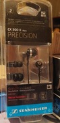 Słuchawki dokanałowe Sennheiser CX 300-II Precision, Czarne , Nowe 
