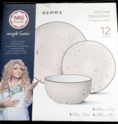 Komplet porcelany Serwis obiadowy Talerze 12el 4 osoby GEMMA Magda Gessler 