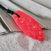 Yellow Spots | Zawieszka mini fluo deska surfingowa z żywicy