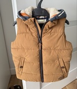 Bezrękawnik chłopięcy kamizelka z kapturem beżowy 98 Next