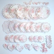 SERWETKI KORONKI RÓŻE SCRAPBOOKING ZESTAW 10.