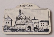 Magnes na lodówkę drewniany Święty Krzyż Klasztor Góry Świętokrzyskie (2K).