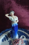 Figurka porcelanowa dama w sukni Jan Jezela Katowice czasy PRL vintage