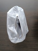 Worek siatka do prania obuwia butów torba na obuwie z zamkiem biała