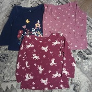 Bluzki długi rękaw 3szt rozm. 92 C&A