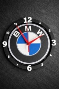 Zegarek, zegar ścienny BMW średnica 245mm druk 3d .