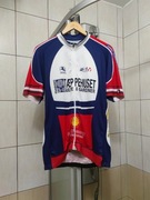 koszulka kolarska XL Giordana biała granatowa niebieska czerwona sport sz