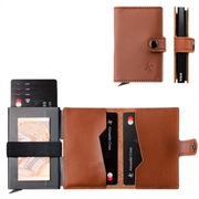 PORTFEL SKÓRZANY MĘSKI DAMSKI NA KARTY DOKUMENTY Z RFID