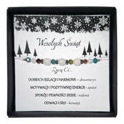 BRANSOLETKA ODWAGI I SIŁY TALIZMAN Z KAMIENIAMI PREZENT NA ŚWIĘTA