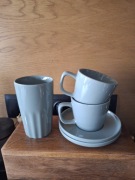 ZESTAW 2XFILIŻANKA Z PODSTAWKĄ ORAZ KUBEK LATTE MIĘTA HOME&YOU