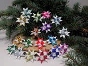 Zestaw 18 gwiazdek Froebla gwiazdy bombki ozdoby świąteczne choinkowe prl