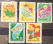 Mi 676-680. Kwiaty. Korea Północna 1966 r