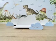Trzy półeczki chmurki z imieniem Tymek