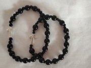 Różaniec na rękę. Koronka. Dziesiątka różańca. Zestaw : damski + męski. 