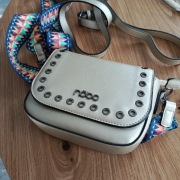 Torebka nowa nobo złoto kremowa z wymiennymi paskami