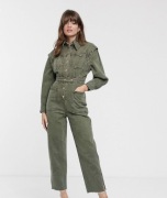 Kombinezon z denimu ASOS WHITE 