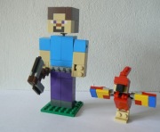 Lego Minecraft 21148 BigFig - Steve z papugą
