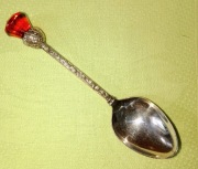 Vintage "szkocki oset" posrebrzana EPNS łyżeczka do miodu kolekcjonerska