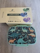 Lunch box z motywem dinozaurów, lunchbox chłopięcy do szkoły przedszkola 