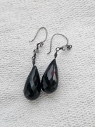 Yes kolczyki srebro próby 925 kamień Onyks