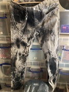 Spodnie jeansowe batik punk hippie metal 34